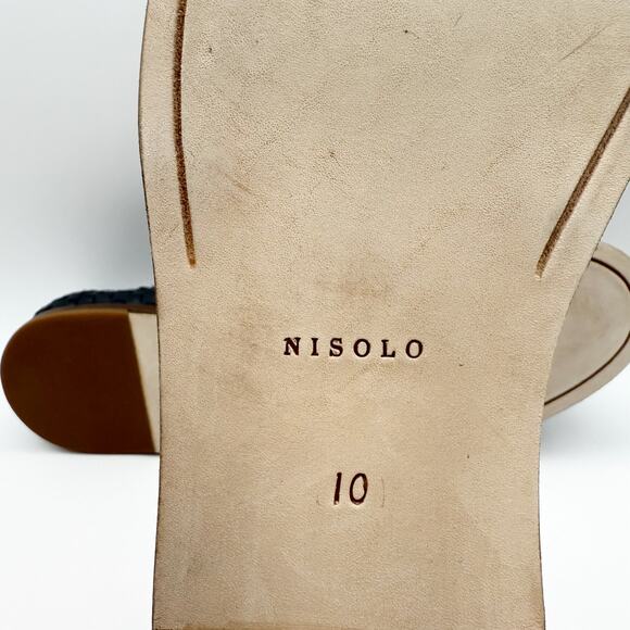 Nisolo Alejandro Mens Woven Slip-on Loafer US 10 Black Leather NIB - Picture 10 of 10